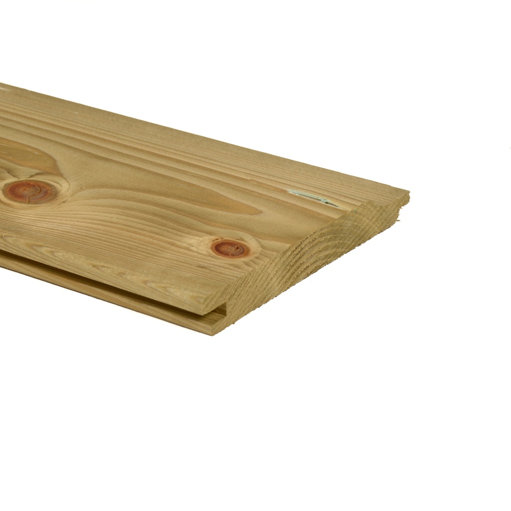 Vuren 18 x 144 x 3600 mm overhangend rabat verduurzaamd C