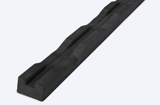 [2401417] Vuren Ventilatielat 28 x 47 x 4800 mm geschaafd zwart gespoten